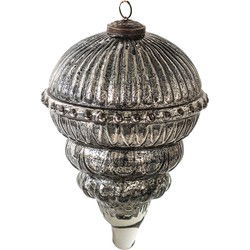 Clayre & Eef Kerstbal XL Zilverkleurig Glas