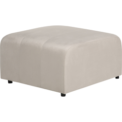 Beliani FALSTERBO - Ottomaan-Beige-Fluweel