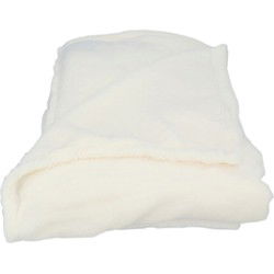 Heerlijk Zachte en Grote Fleece Plaid - 180x220 cm - Creme