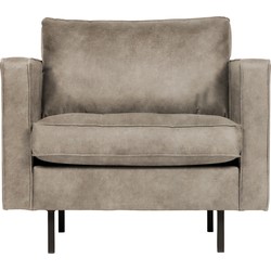BePureHome Rodeo Classic Fauteuil - Eco-leder - Elephant - 83x98x88