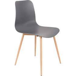 Housecraft Living Leon Eetkamerstoelen Grijs - Set van 2