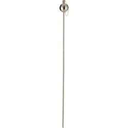 J-line - Tuinfakkel Bol Gehamerd Stainless Steel Zilver - 9x9x155.5cm