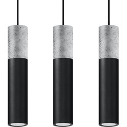 Hanglamp modern borgio zwart grijs