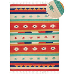 Beliani MARGARA - Kelim-Multicolor-Katoen