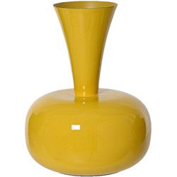 Vaas ijzer d17h23 cm geel