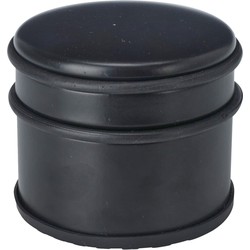 H&S Collection Deurstopper - rond - RVS - mat zwart - 10x9 cm -1kg - Deurstoppers