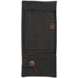 Knit Factory Barley Gebreide Pocket - Wandkleed - Armleuning Organizer - Opbergzak voor bank - Antraciet - 100x50 cm
