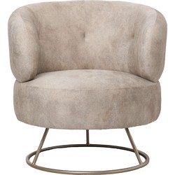 PTMD Carice Beige fauteuil infinity 2 beige gold base