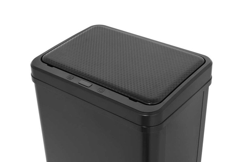 SP - Buccan  Grote prullenbak met bewegingssensor  Zwarte ring met lid - 