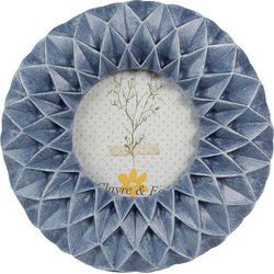 Clayre & Eef Fotolijst Blauw Polyresin