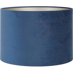 Light & Living - kap - Velours - blauw - textiel - Ø 40cm - E27 - 2240047
