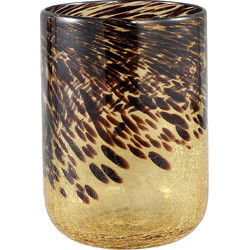 PTMD Ivar Ronde Vaas - H22 x Ø16 cm - Gemengd glas - Bruin