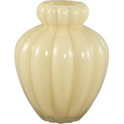 PTMD Vaas Syamer - 16x16x22 cm - Glas - Creme
