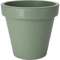 Pro Garden Plantenpot/bloempot - Tuin buiten - kunststof - groen - D25 cm - Plantenpotten