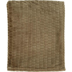 Dutch Decor MAYKE - Plaid olijf 150x200 cm - groen - Dutch Decor