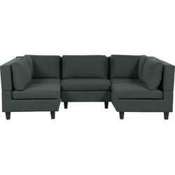 UNSTAD - Modulaire bank - Donkergroen - 5-zits -  Polyester