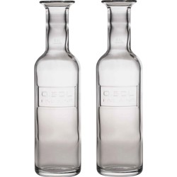 2x Glazen water of sap karaffen 500 ml Optima - Karaffen