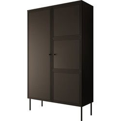 Meubella - Opbergkast Pierson - Zwart - 100 cm