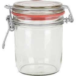1x Glazen confituren pot/weckpot 300 ml met beugelsluiting en rubberen ring - Weckpotten