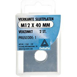 Sluitplaat vk m12x40mm verz 2st