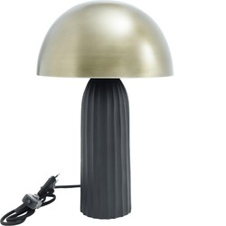 PTMD Seventies Black iron table lamp gold top L