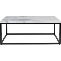 Zuiver Marble Power Salontafel 90x 40 cm  Marmer Wit/ Zwart