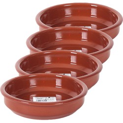 16x Terracotta tapas borden/schalen 18 cm - Snack en tapasschalen