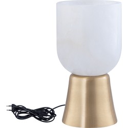 PTMD Torean Gold alabaster table lamp on gold base S