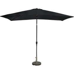 Kopu® Bilbao Parasol Rechthoekig 150x250 cm met Knikarm - Zwart