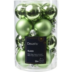 Kerstballen glas d3.5 cm g.thee 16st