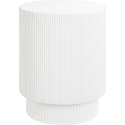 BICCARI - Bijzettafel - Wit - Lichtbeton