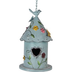 Clayre & Eef Vogelhuis 16x19x29 cm Blauw Metaal