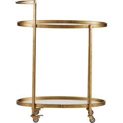 BePureHome Push Trolley - Metaal -  Antique Brass - 86x67x35