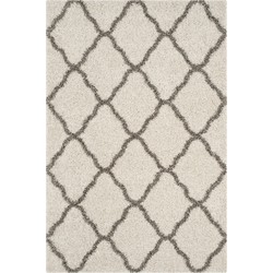 Safavieh Shaggy Indoor Woven Area Rug, Hudson Shag Collection, SGH283, in Ivory & Grey, 91 X 152 cm