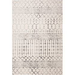 Safavieh Boho Chic Indoor Geweven Vloerkleed, Tulum Collectie, TUL270, in Ivoor & Grijs, 91 X 152 cm