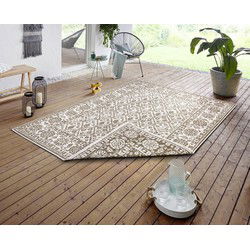 Binnen & Buiten vloerkleed - Curacao Beige/Crème Omkeerbaar - 80 X 150 CM