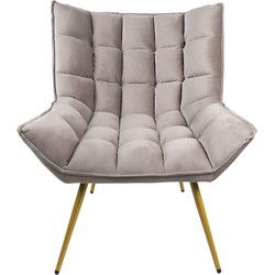 Clayre & Eef Fauteuil Grijs Textiel