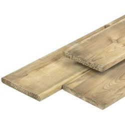 Midden-Europees grenen tuinplank gedroogd, groen geimpregneerd, geschaafd 4rh 1,7 x 14,0 x 180 cm Tuindeco