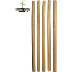 Bamboe rietjes | 5 stuks | 100% natuurlijke bamboe | Incl. 1 schoonmaakborstel