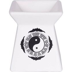 Geurolie brander/verdamper - 7 x 8 cm - etherische olie - ying yang - Geurbranders