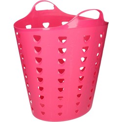 Flexibele wasmand - kunststof - 60L - roze - D38 x H47 - kuip - Wasmanden