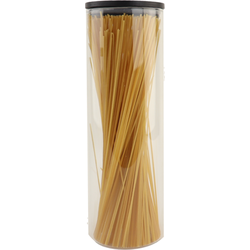 OTIX Voorraadpot - Glas met Deksel - 1320ml - Zwart - Hout