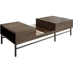 Meubella Salontafel Paz - Donker eiken - 134 cm