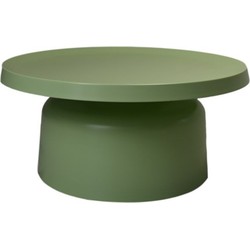 HSM Collection-Ronde Salontafel Mara-75x75x35-Licht Groen-Metaal