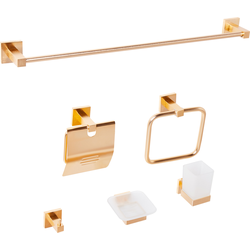 Beliani UVITA - Badkamer hardware set-Goud-Aluminium