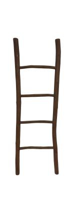 Decoratieve ladder Pank - 50x6x150 - Antiek - Teak - 