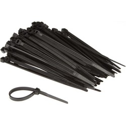 Set met nylon kabelbinders 4.6 x 120 mm zwart (100 st.) - Velleman
