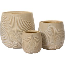 Axel Planter set van 3 Fibre Clay Zand