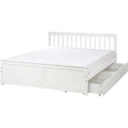 OLENDON - Bed met 2 lades - Wit - 160 x 200 cm - Dennenhout