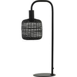 D - Light & Living - Tafellamp LEKANG - 24x18x58cm - Zwart